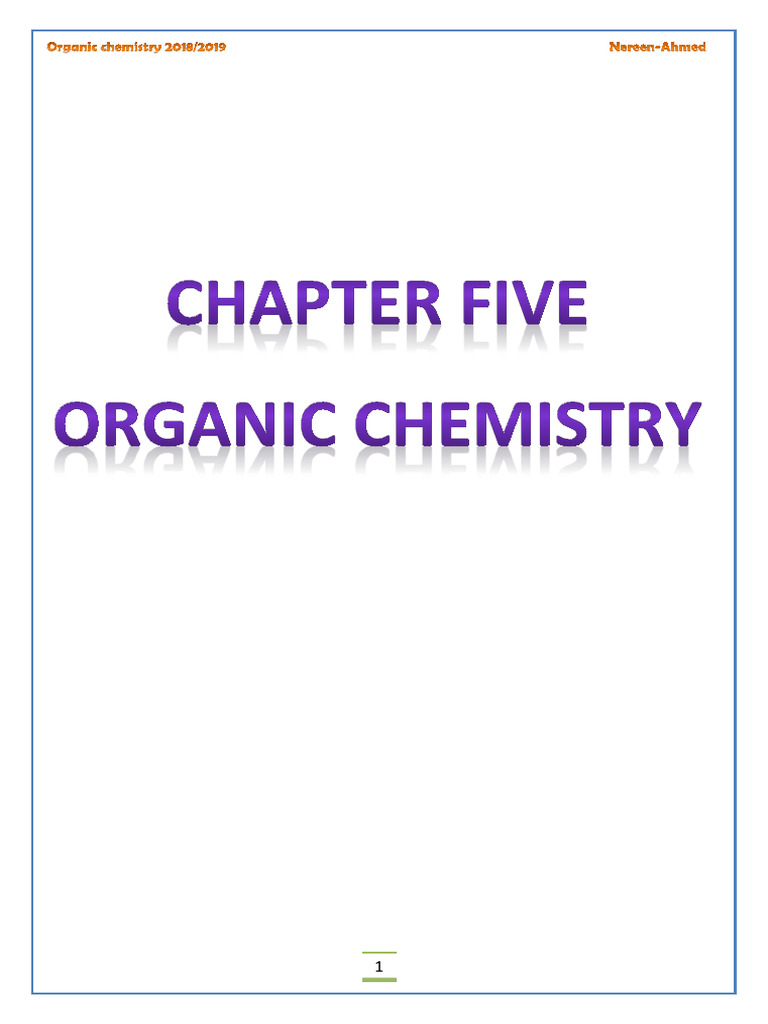 Chapter Five 2 Organic | PDF | Alkene | Alkane