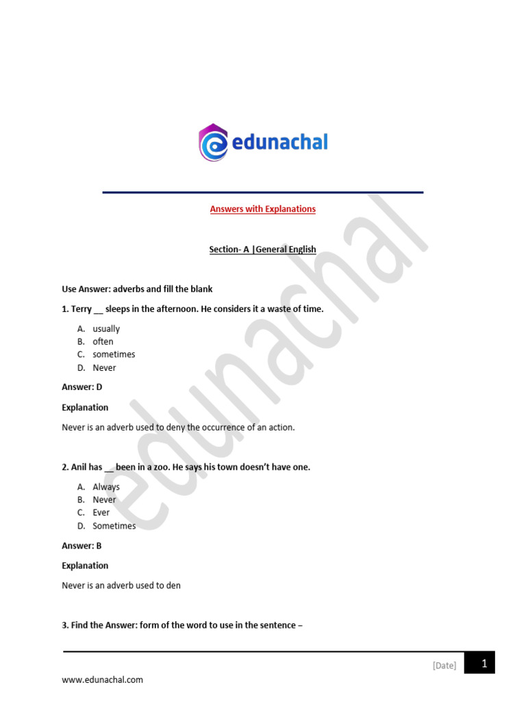 Apssb Mock Test 9 Answer With Explanation | PDF | Sphere