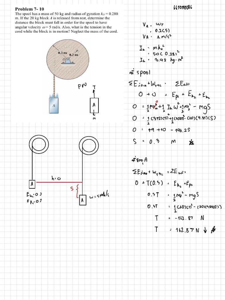 Chapter 7 Kinetics of a Rigid Body- Work and Energy | PDF