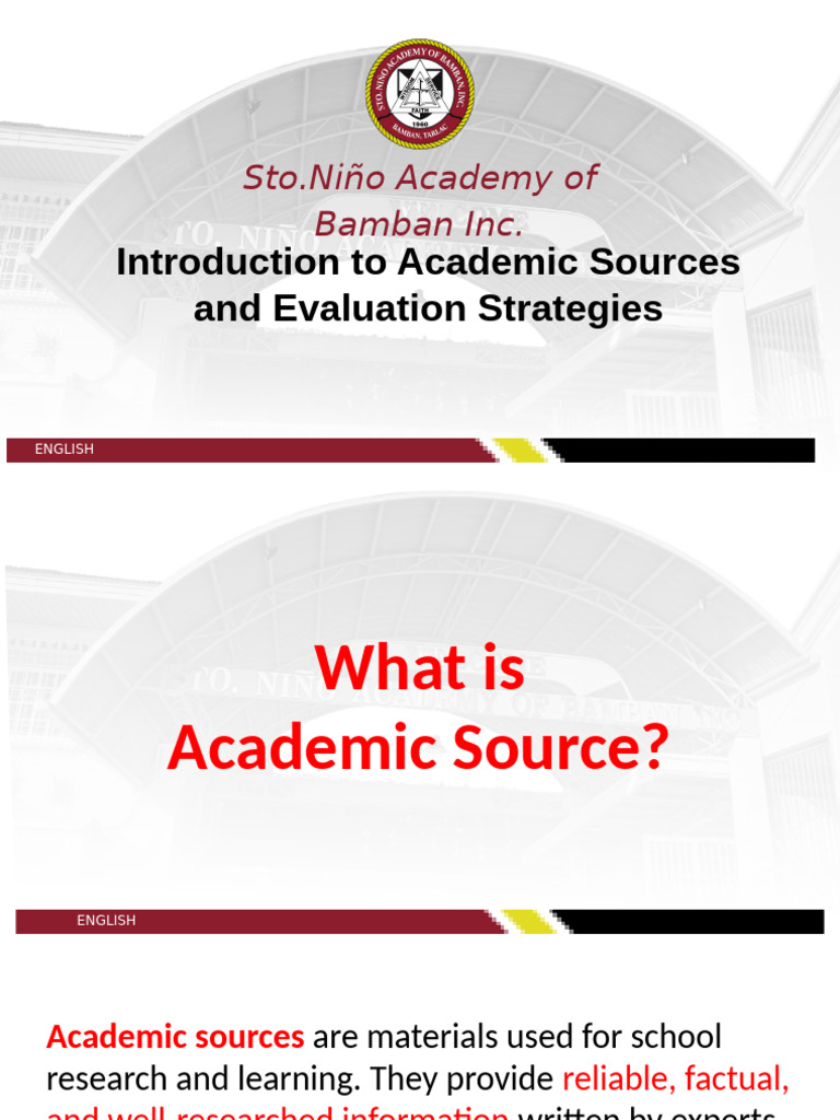 8 Introduction To Academic Sources and Evaluation Strategies | PDF ...