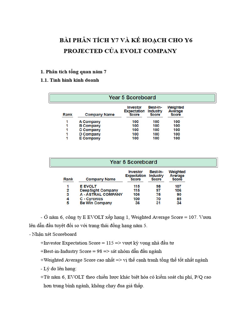 Y6 Projected | PDF