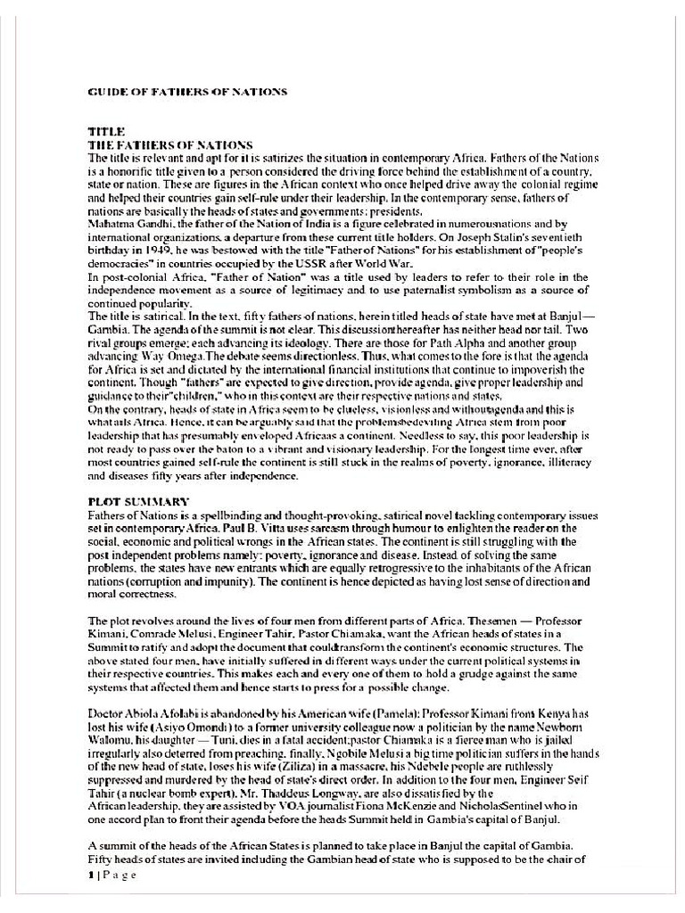 Father's of Nation (1) | PDF
