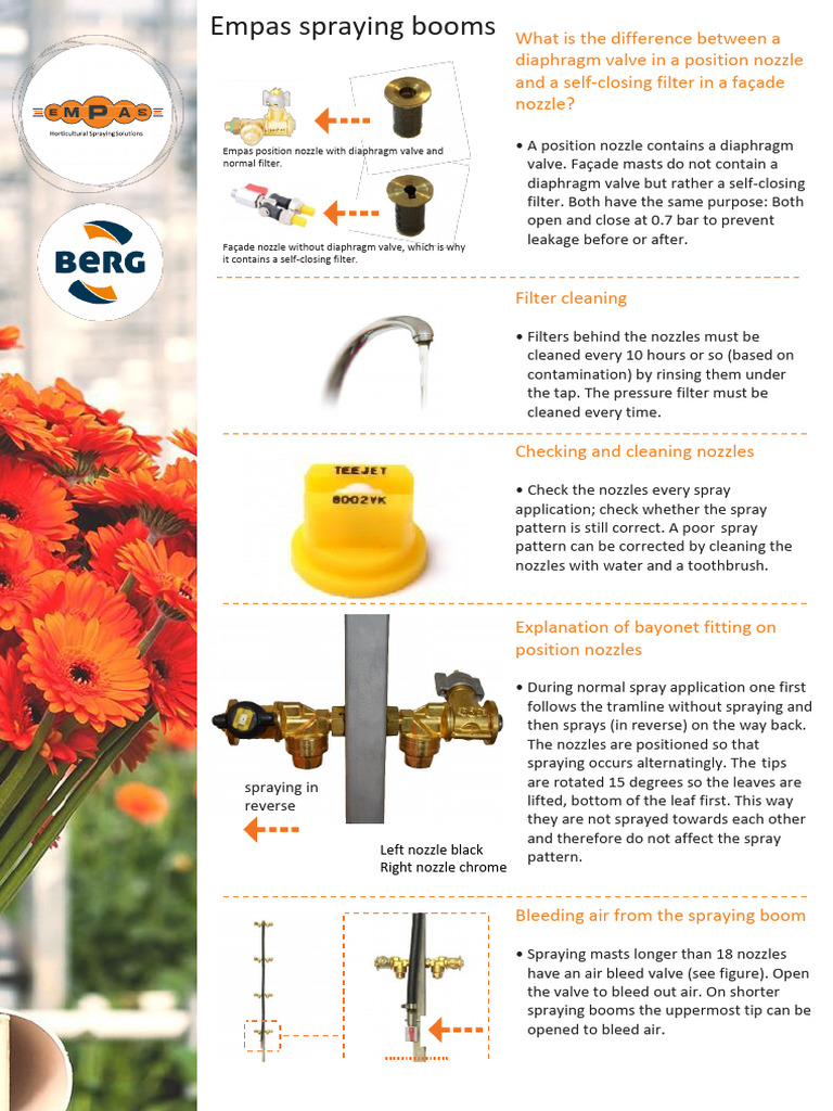 Berg Hortimotive Meto Spray Robot Spraying Boom Information | PDF ...