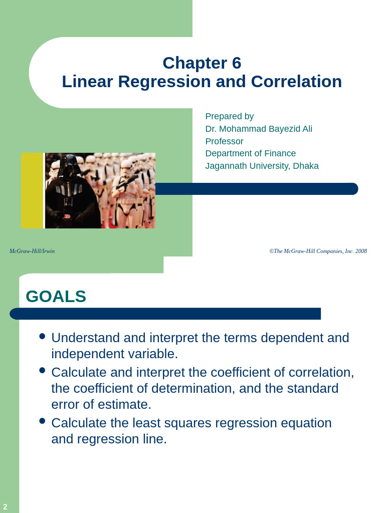 Chap 5 Linear Correlation and Regression | PDF | Coefficient Of ...