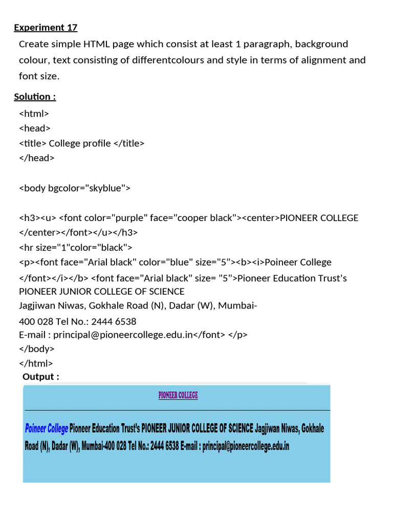 Cs 1 Practical Session 6 | PDF | Html | Web Development