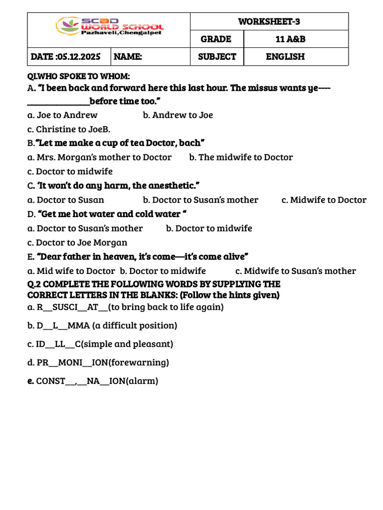 G 11 A Worksheet 51225 | PDF | Cellular Respiration | Citric Acid Cycle