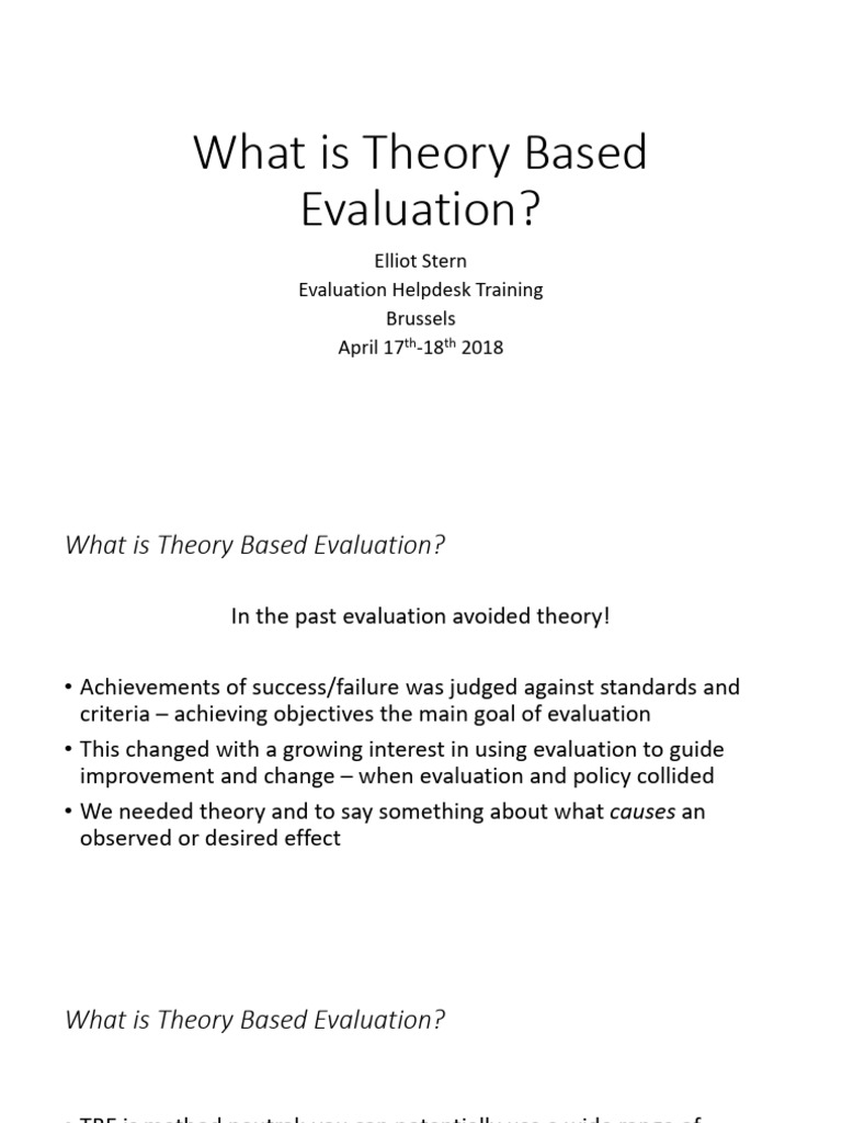6.Theory Based Evaluation | PDF | Theory | Evaluation