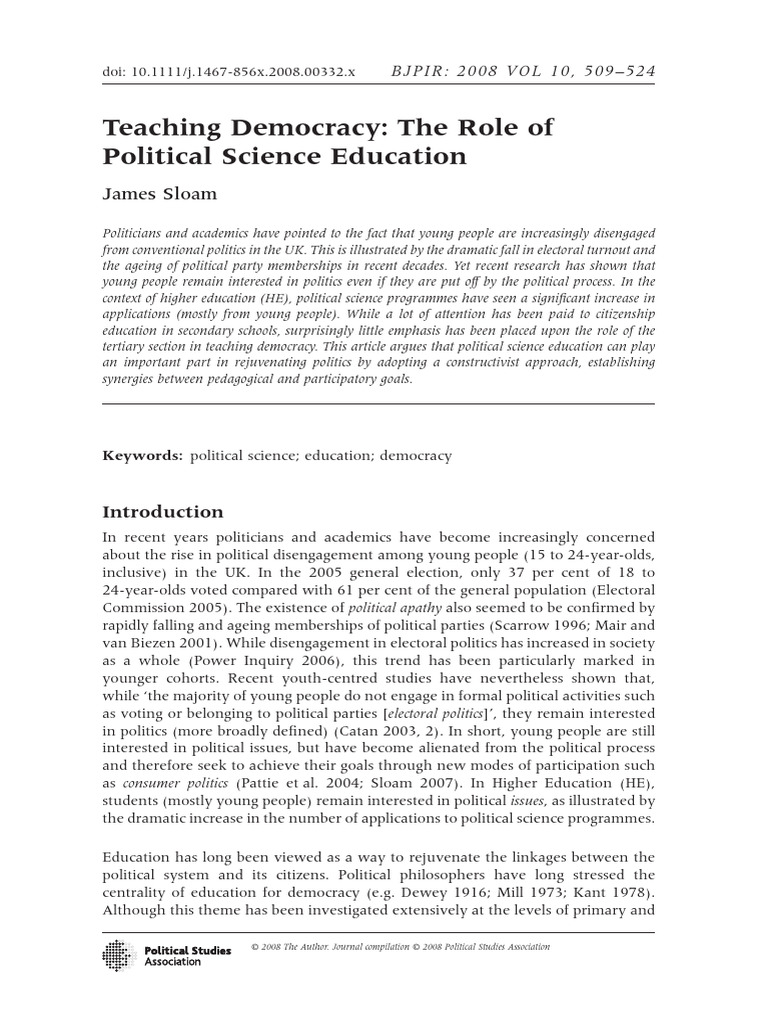 Teaching Democracy Article | PDF | Constructivism (Philosophy Of ...