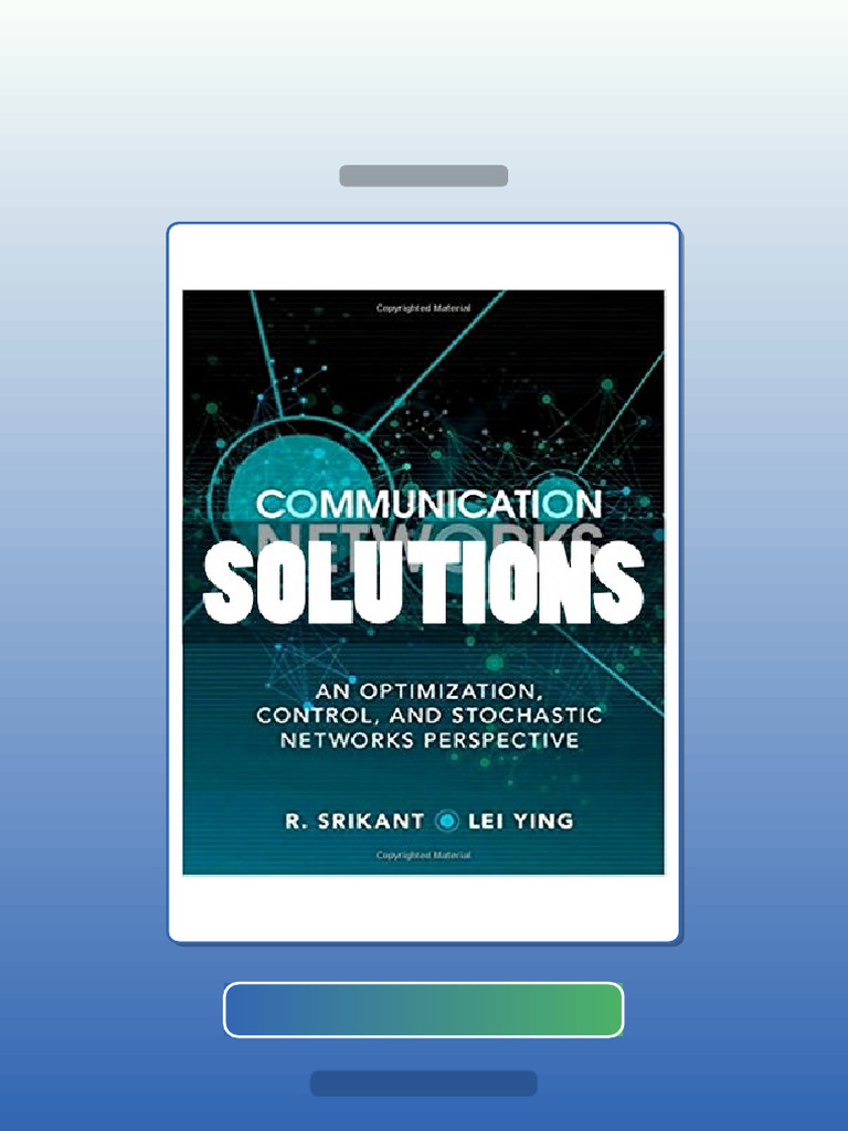 Communication Networks an Optimization Control and Stochastic Networks ...