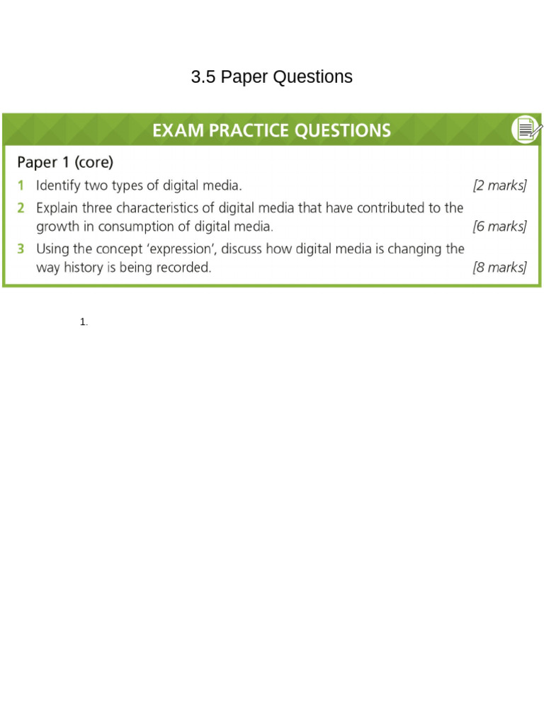 3.5 Paper Questions | PDF