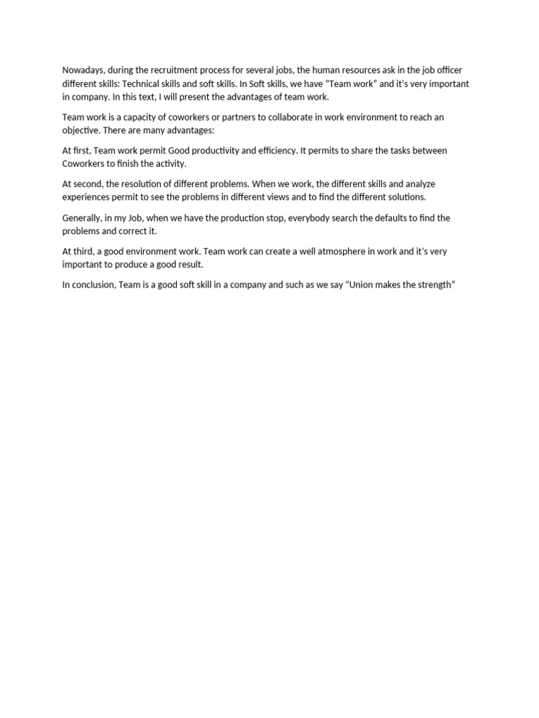 Teamwork | PDF