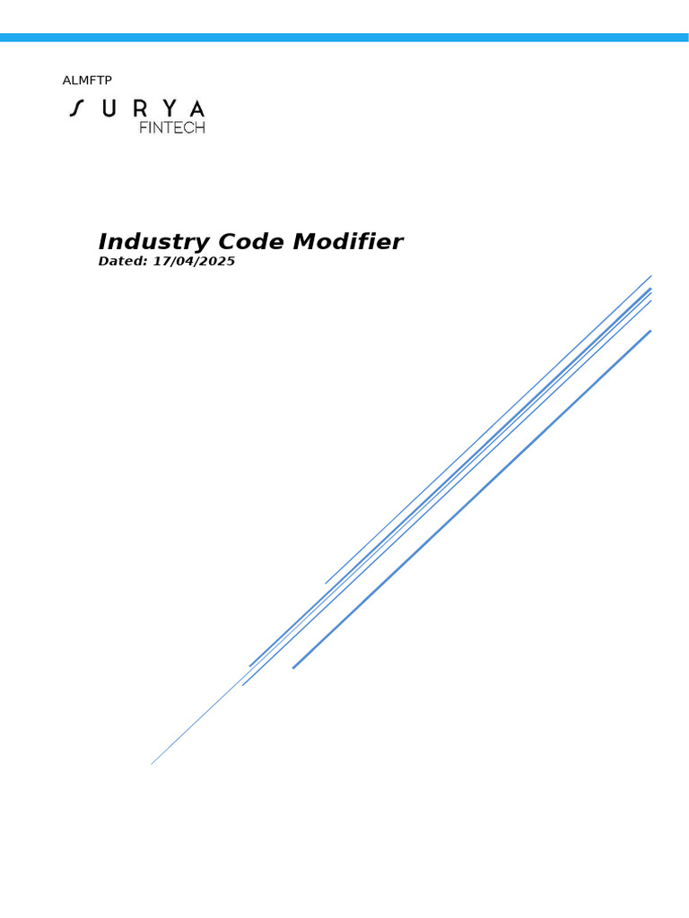 Industry Code Modifier Spec | PDF