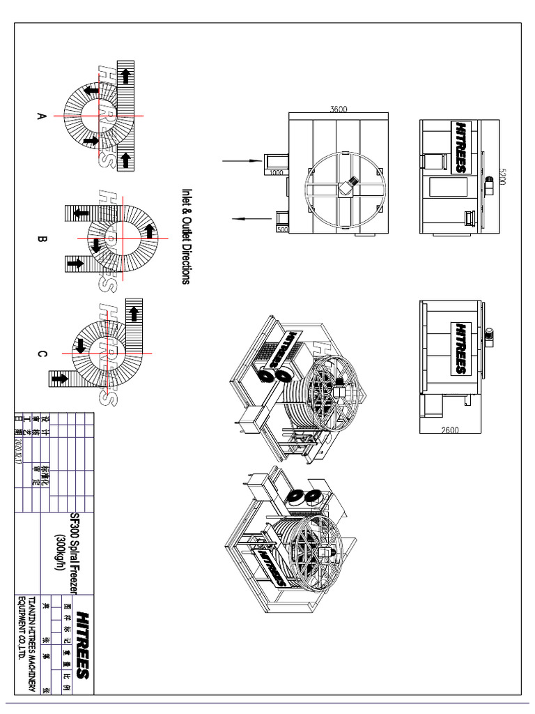 Drawing of SF300 Spiral Freezer | PDF