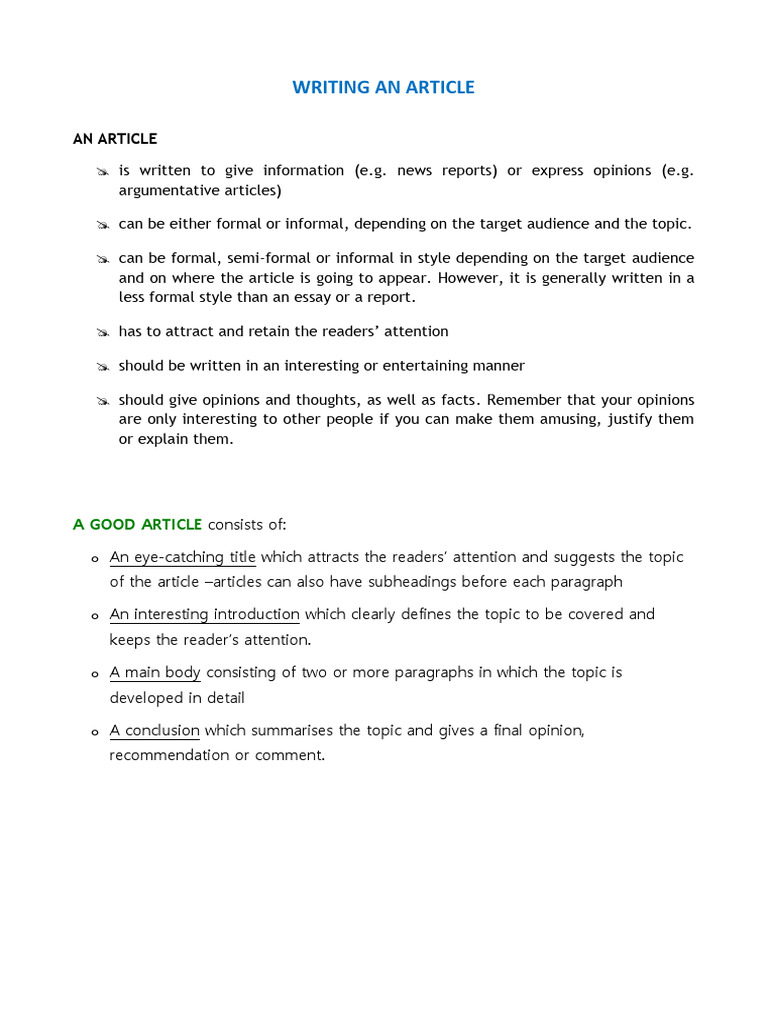 Article Guidelines | PDF