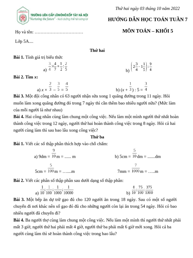 HDH Toan tuan 7 | PDF