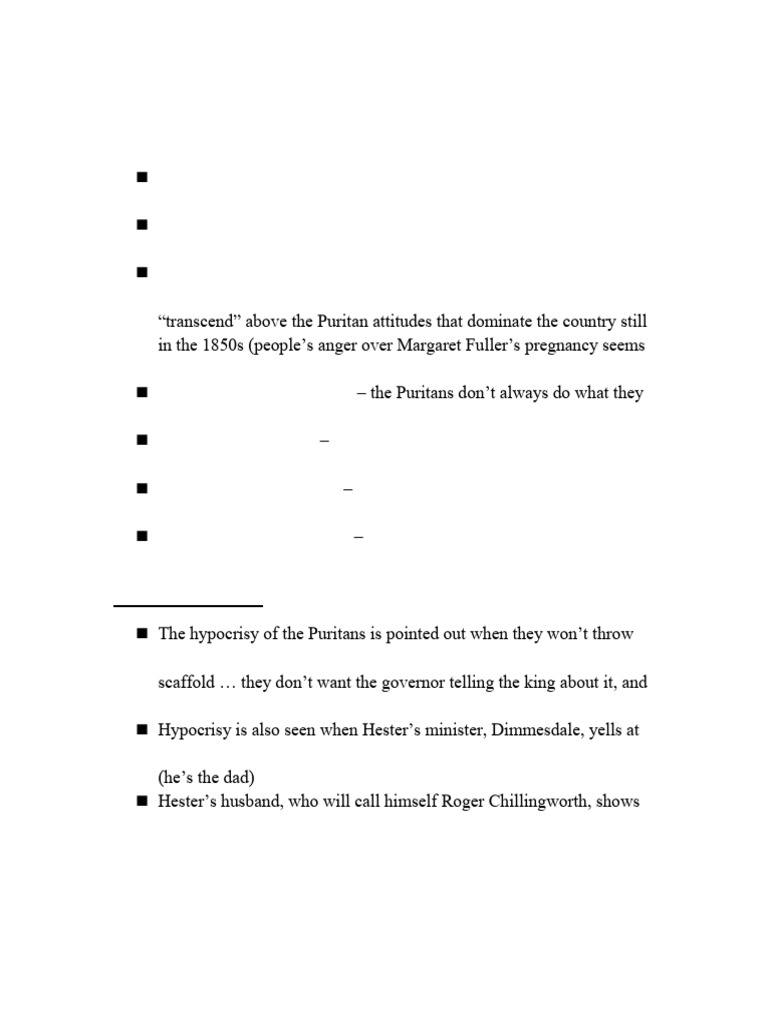 English III Scarlet Letter Notes-0 | PDF | The Scarlet Letter
