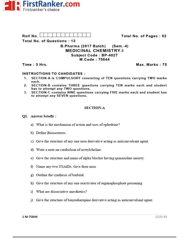 2018 Batch Question Bank | PDF | Drugs | Pharmacology