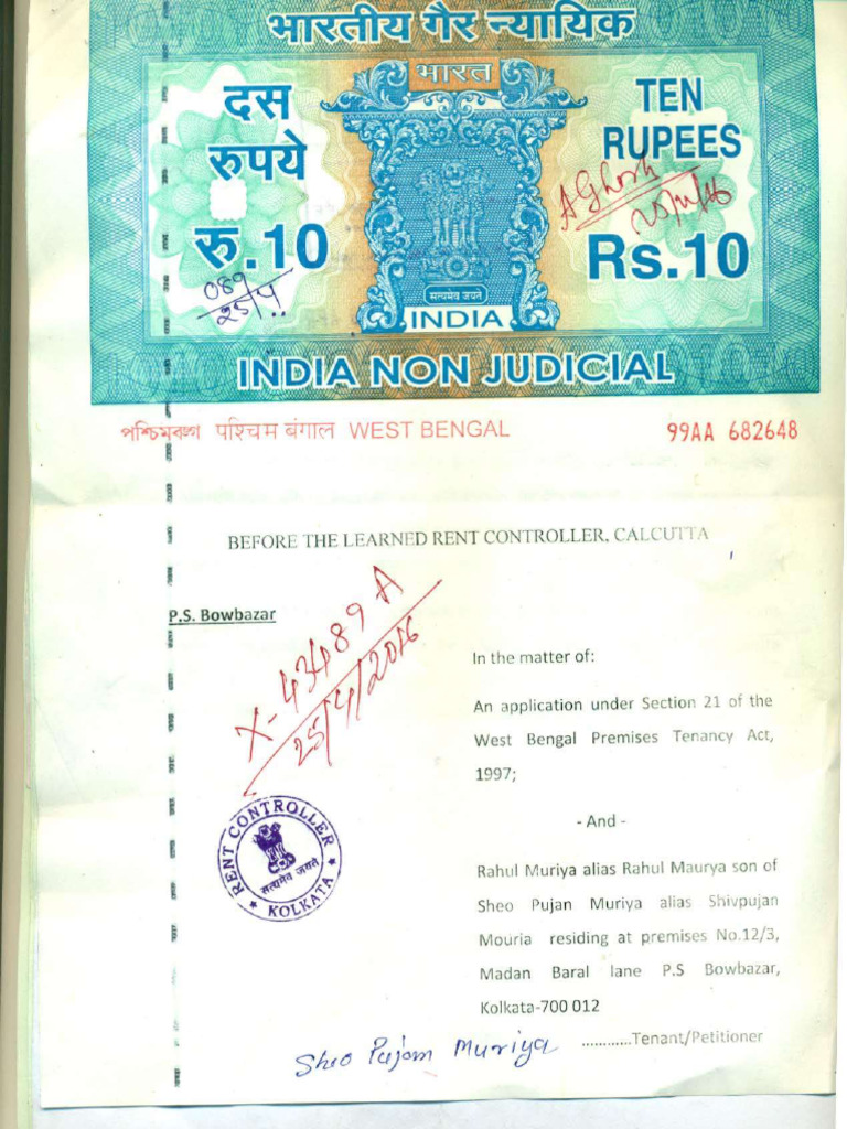 Rent Control Document - Rahul Maurya 2016 | PDF