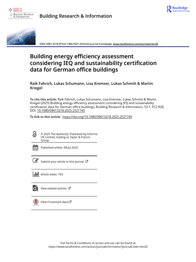 Building Energy Efficiency Assessment Considering IEQ and ...