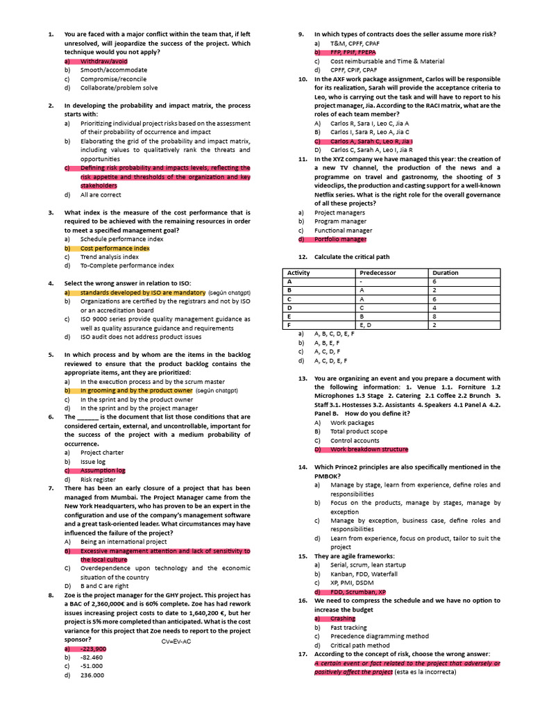 Exam Projec | PDF | Scrum (Software Development) | Business