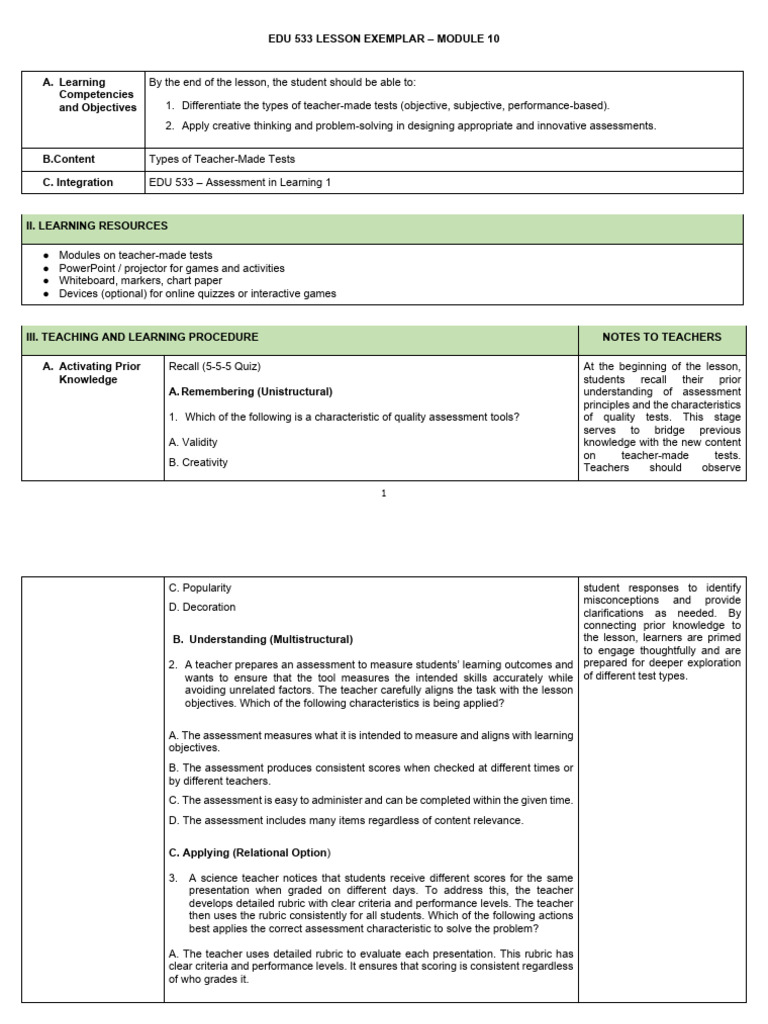 Group 2 - Learning Exemplar | PDF | Educational Assessment | Learning