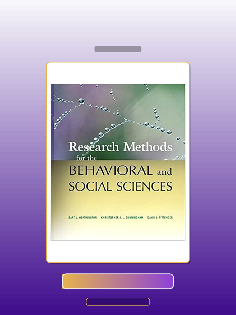 Research Methods for the Behavioral and Social Sciences E-book Testbank ...