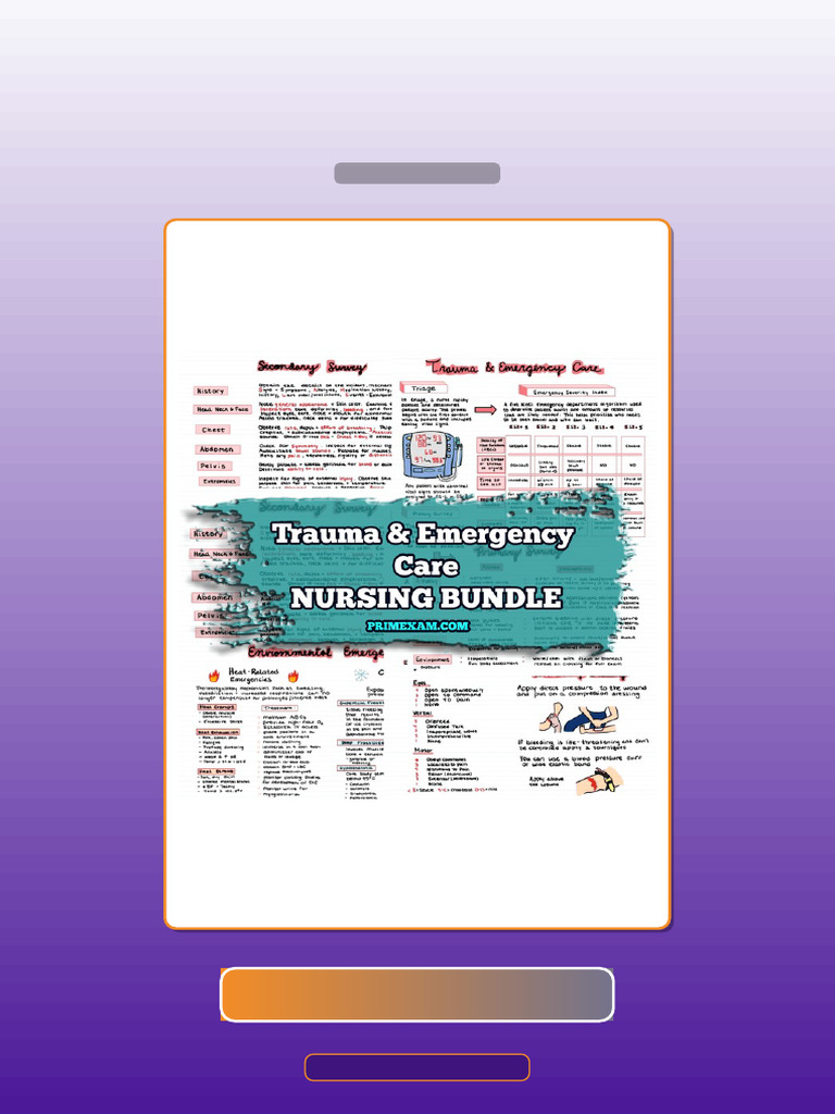 Trauma Emergency Care NURSING BUNDLE E-book Testbank Solutions | PDF ...