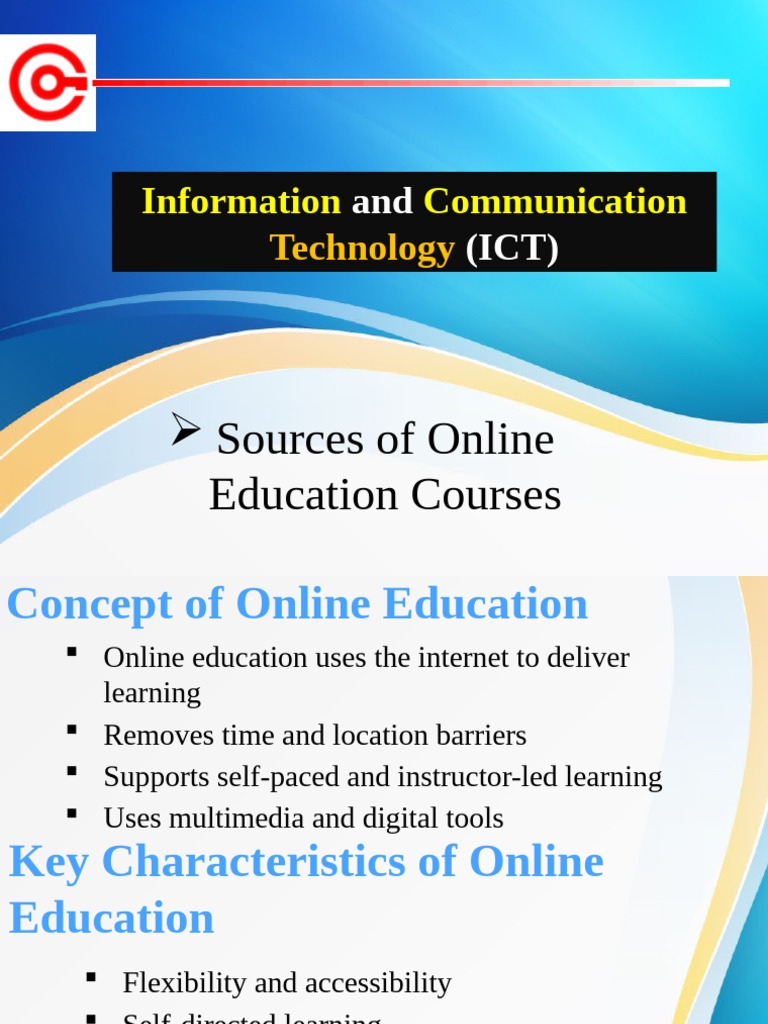 ICT Lecture-11 Sources of Online Education Courses-1 | PDF ...