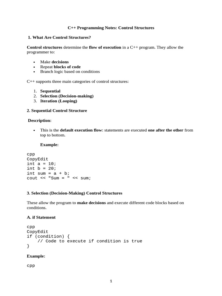 C++_Week_3_4 | PDF | Control Flow | C++