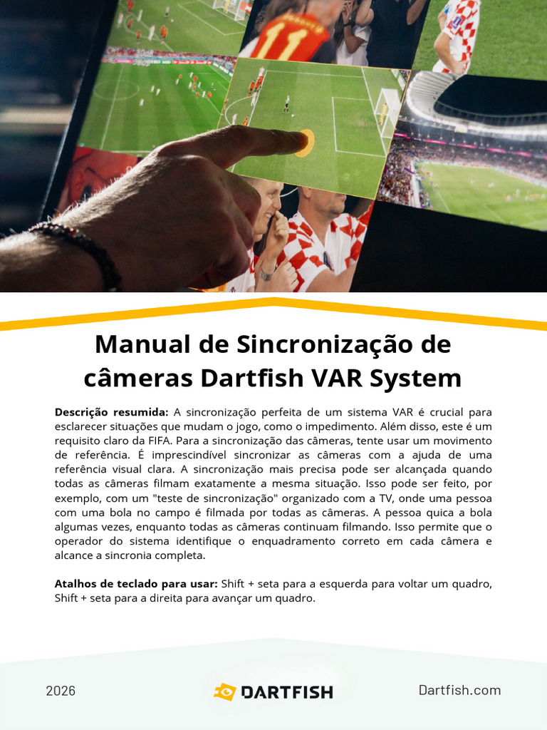 Manual de Sincronização de Câmeras Dartfish VAR System | PDF | Teclado ...