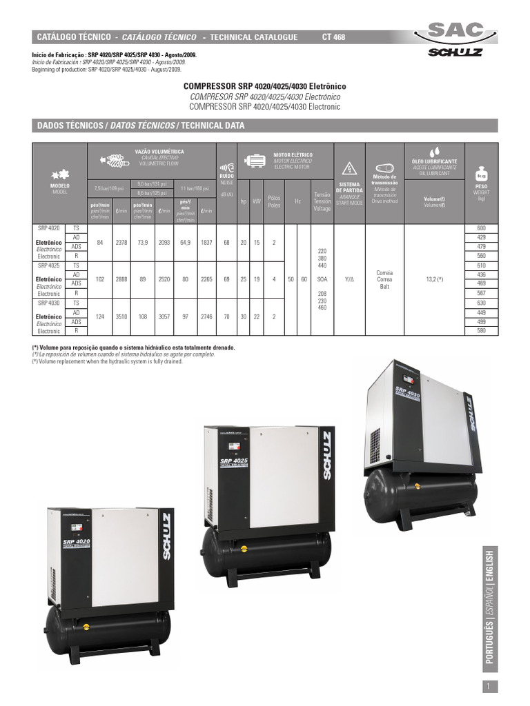 Manual Do Compressor Schulz Serie 4000 PT - BR | PDF | Motores ...