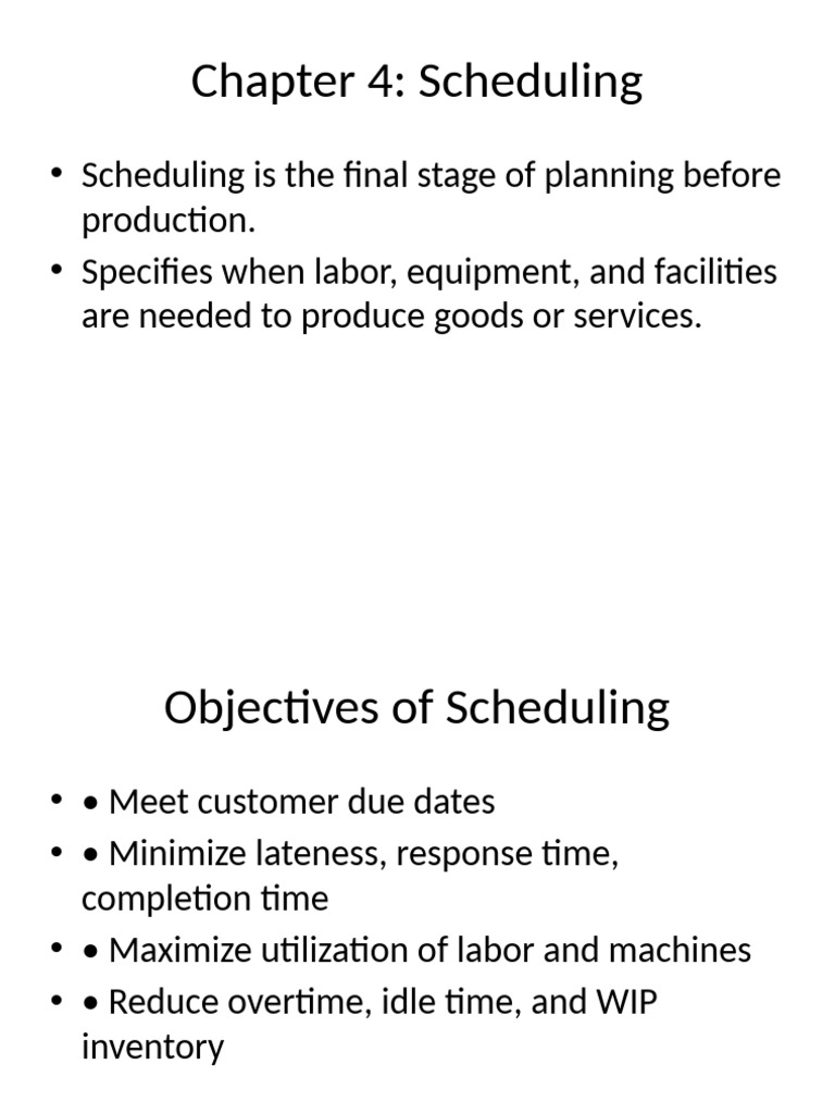 Chapter4 Scheduling | PDF