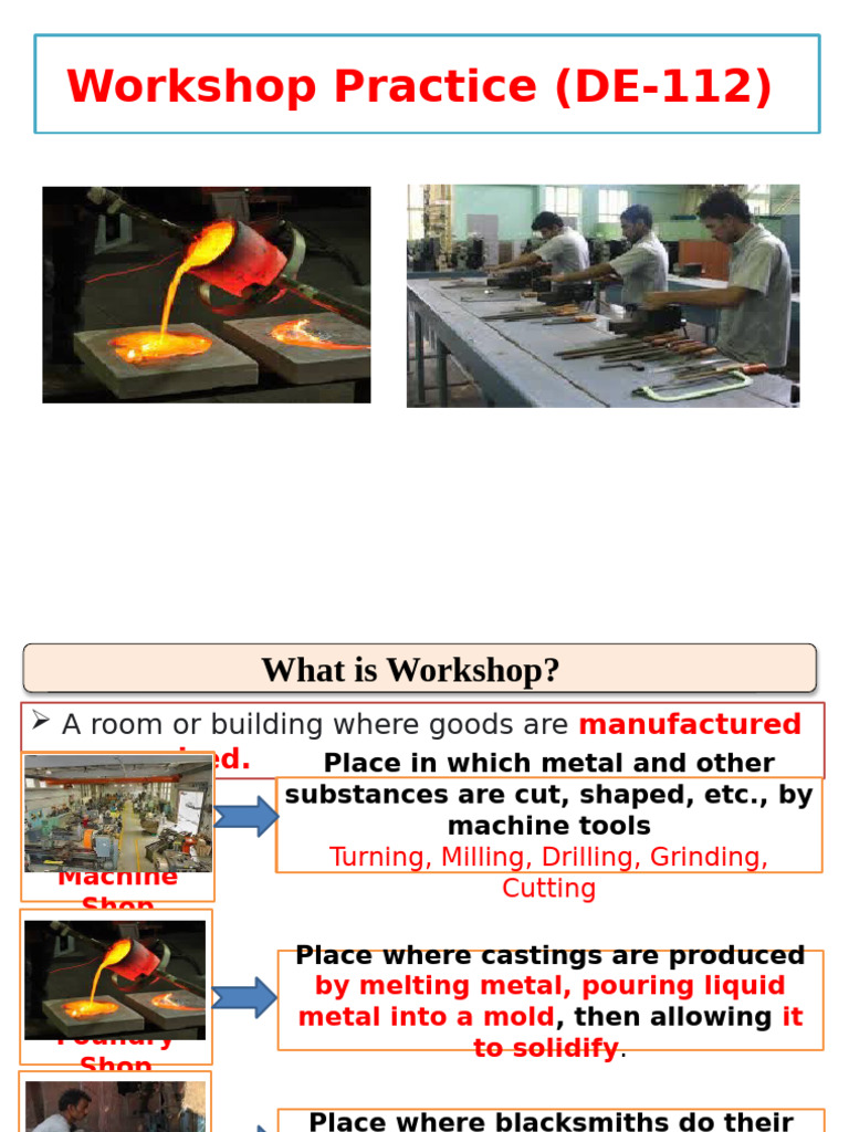Workshop Practice (FE-112) GD | PDF | Welding | Construction