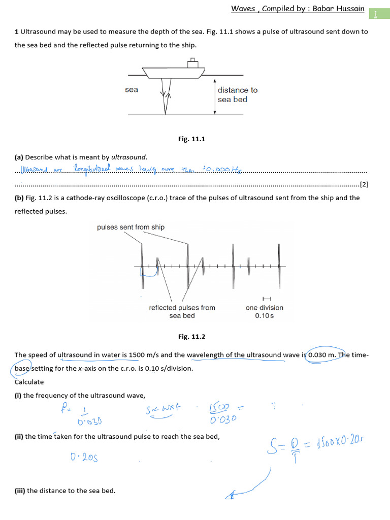 Waves | PDF | Sound | Ultrasound