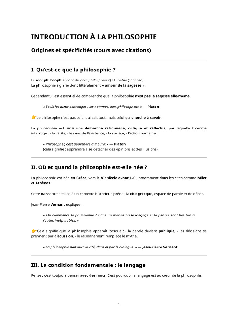 Introduction À La Philosophie - Origines Et Spécificités | PDF | Socrate