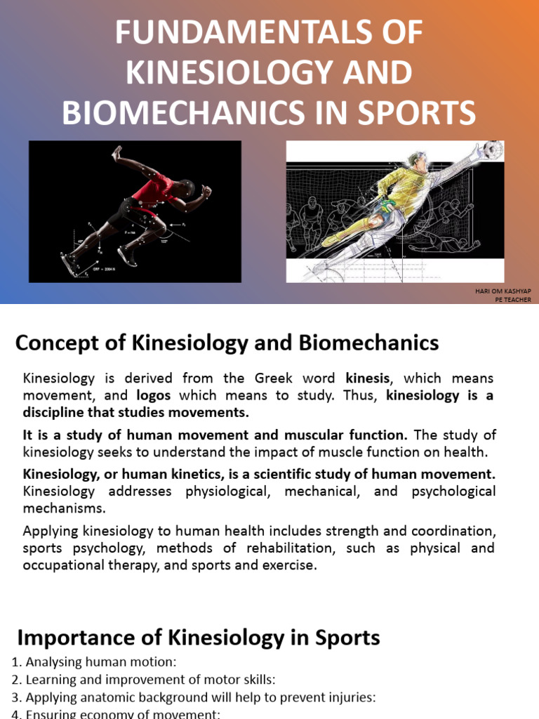 Fundamentals of Kinesiology and Biomechanics in Sports | PDF ...