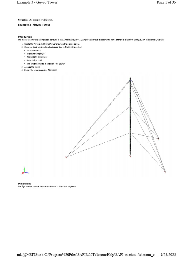 SAFI_Telecom Example 3_Guyed Tower | PDF | Button (Computing) | Dialog Box