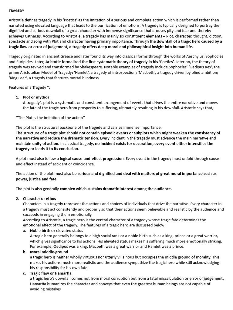 Tragedy | PDF | Tragedy | Plot (Narrative)