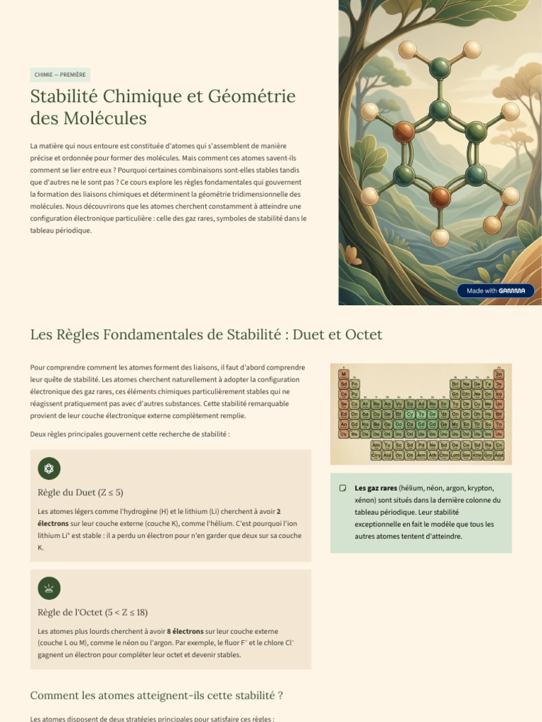 Chimie Premiere | PDF | Atomes | Physique de la matière condensée
