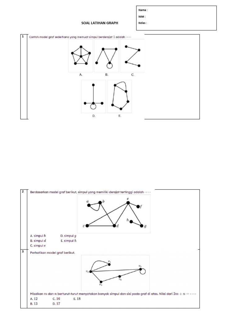 Soal Latihan Graph | PDF