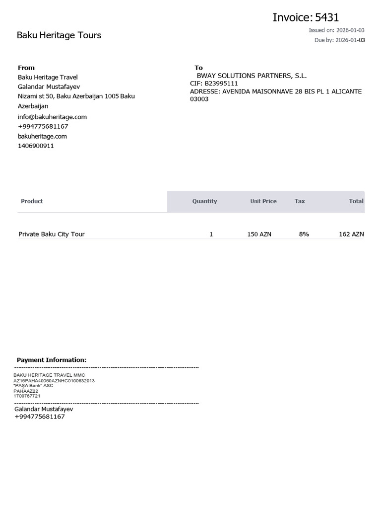 Invoice - 5431 | PDF