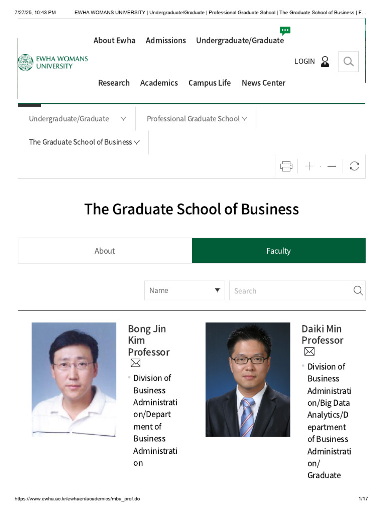 EWHA WOMANS UNIVERSITY - Undergraduate - Graduate - Professional ...