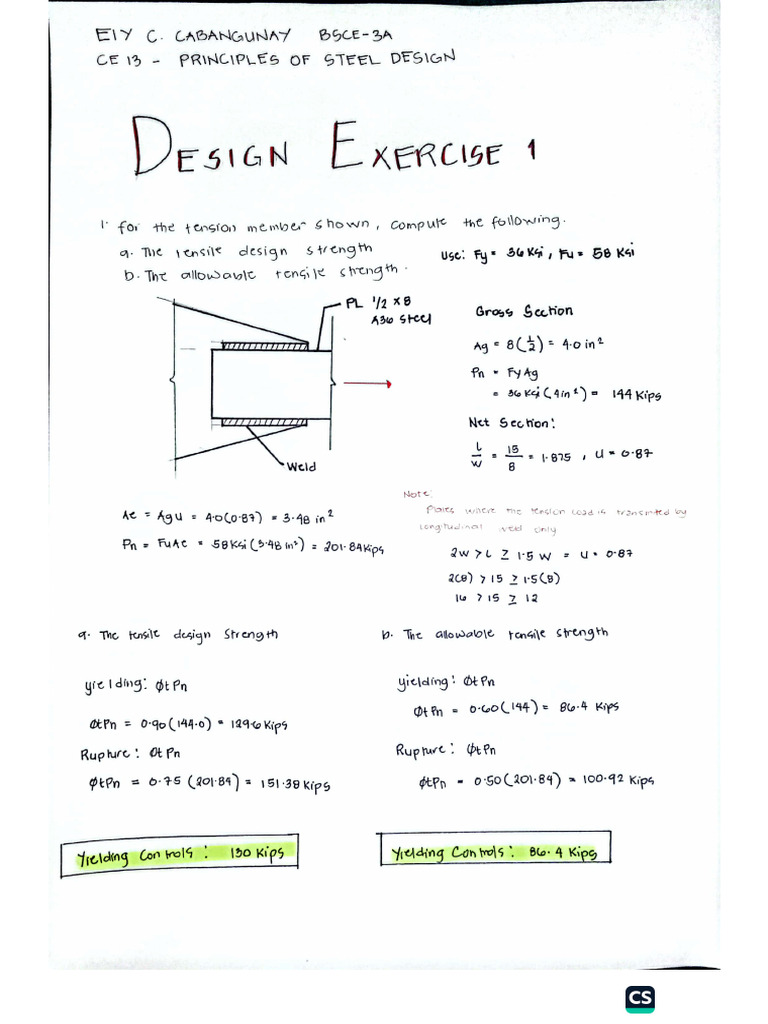 Design Exercise 1 - Cabangunay | PDF
