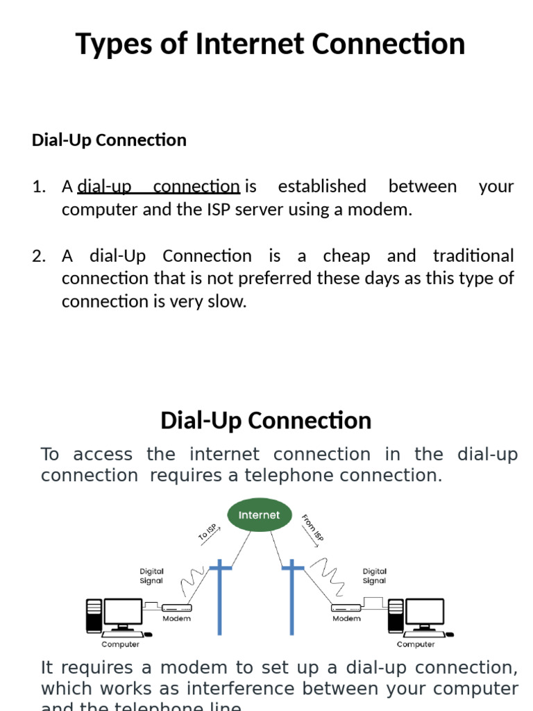 Types of Internet Connection | PDF | Internet Access | Broadband