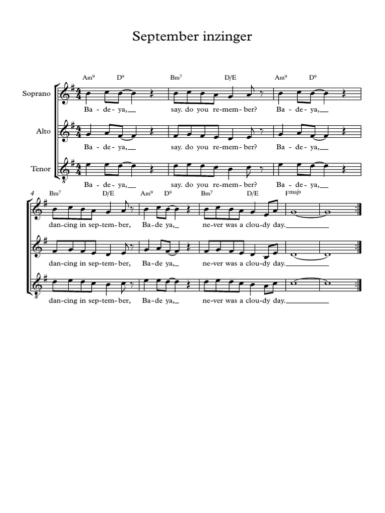 September Inzinger - Full Score | PDF