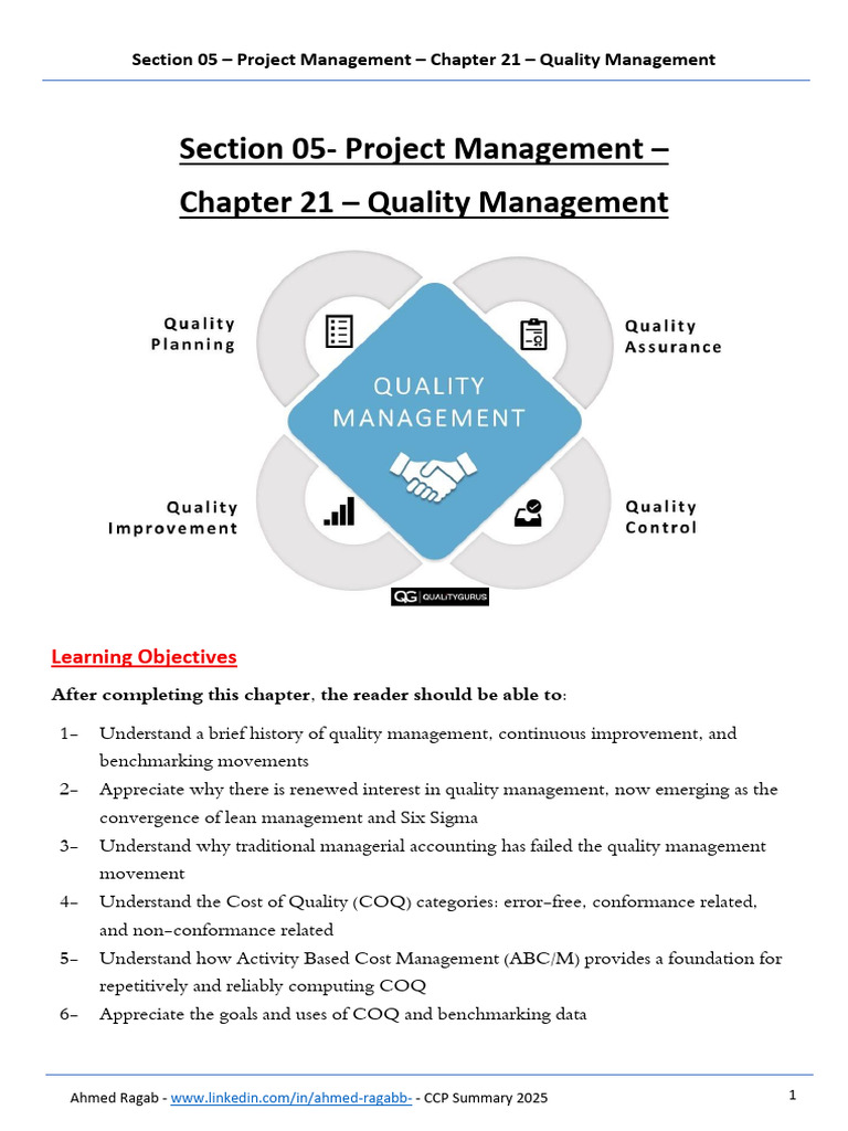 21 - CH 21-Quality Management | PDF