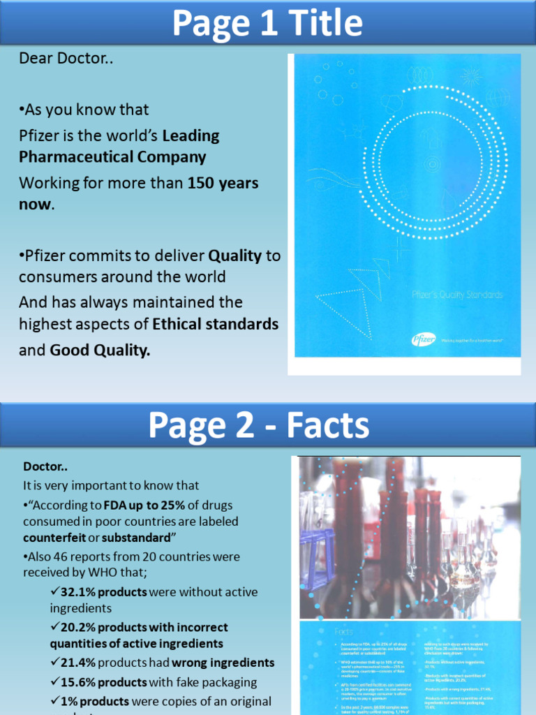 Model Detail, Pfizer Quality Folder | PDF
