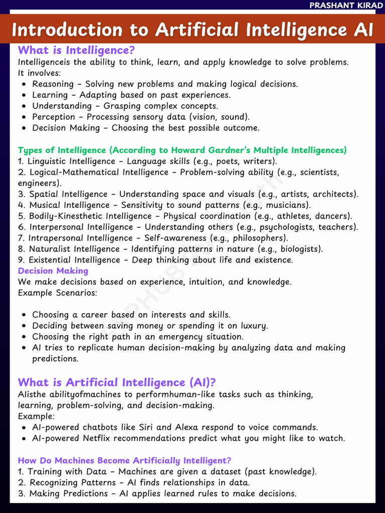 AI Notes Part B Without Unit-2,4 | PDF | Artificial Intelligence ...