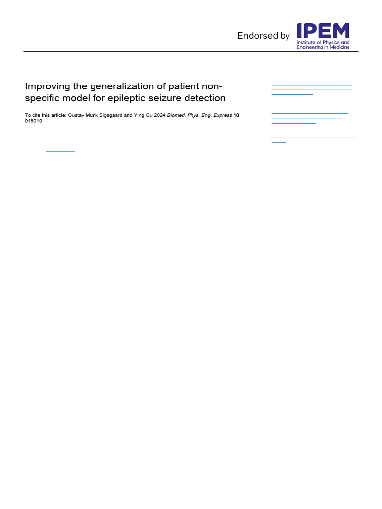 Improving The Generalization of Model | PDF | Sensitivity And ...