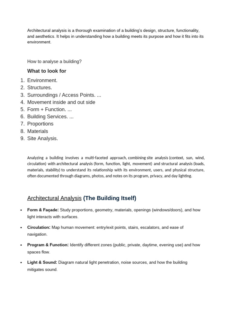Architectural Analysis Is | PDF